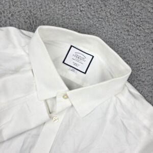 Charles Tyrwhitt Mens Classic Fit Non Iron White Dress Shirt 19/37 French Cuff